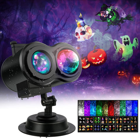 Halloween Lights Outdoor, Christmas Halloween Projector Lights Outdoor, 26 HD Effects 3D Ocean Wave & Patterns Waterproof with Remote Timer, Holiday Projector Indoor for Xmas Decor Theme Holiday Party