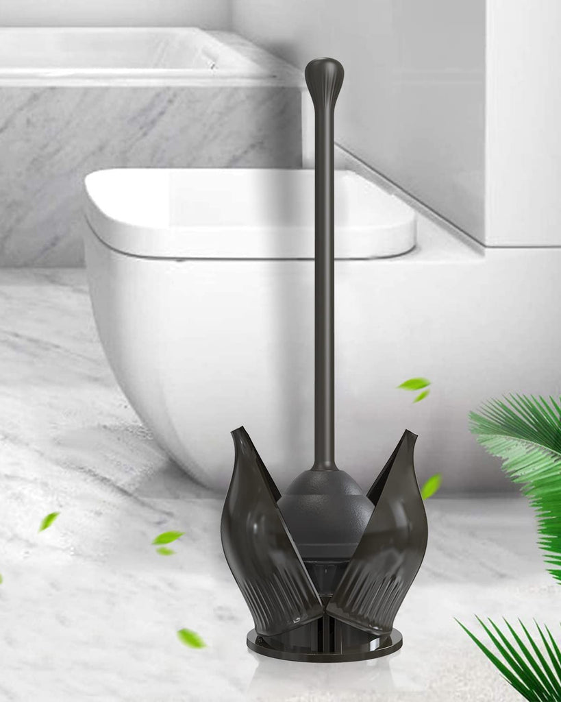 SANGFOR Toilet Plunger with Holder,Upgraded Long Handle Plungers