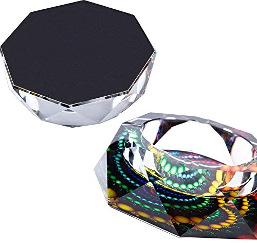 YANXUS Cigarette Ashtray Ash Holder Case-Creative Crystal Cigarette Ashtray for Indoor or Outdoor Use Ash Holder for Smokers Desktop Smoking Ash Tray for Home Office Decoration (Multicolor)