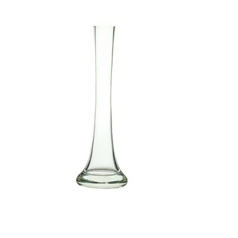 Thick Bottom Glass Vase Decoration for Wedding Modern Narrow Oblique Mouth Clear Glass Vase