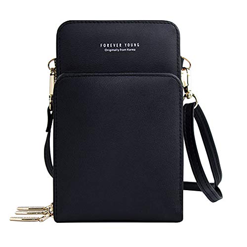 Lightweight Small Crossbody Bag Mini Messenger Shoulder Bag for Women Small Crossbody Cell Phone Purse Wallet with Credit Card Slots