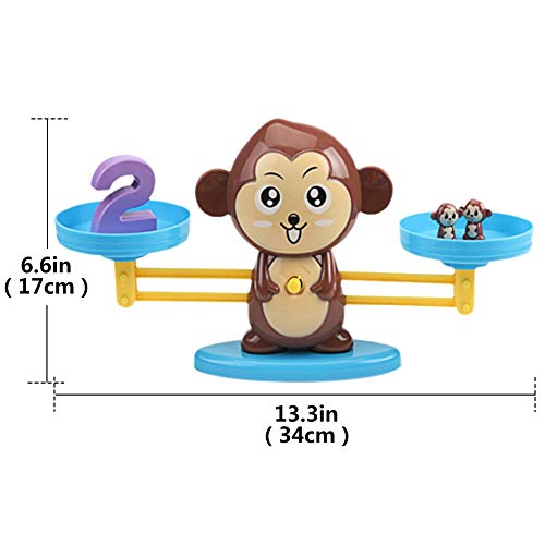 Lanburch Monkey Balance Counting Math Games Montessori Educational Math Counting Games Number Learning Material Fun Gift for Boys and Girls