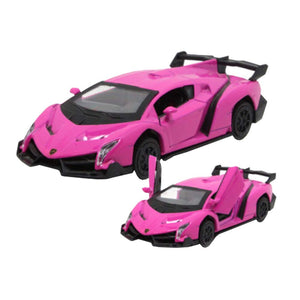 1/36 Veneno Alloyed Car Model Child's Toy Cars with Light and Sound Best Gift, Purple