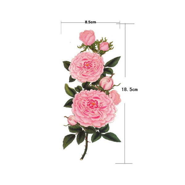 Sexy Peony Tattoo Sticker Set of 6 Waterproof Temporary Fake Tattoos Arm Emulation Tattoo