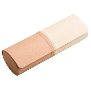 Fresh Style Fashion Eyeglasses Case with Magnetic Clasp Sunglasses Case Beige + Tan