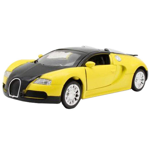 1/36 Bugatti Alloyed Car Model Child's Toy Cars with Light and Sound Best Gift, Yellow