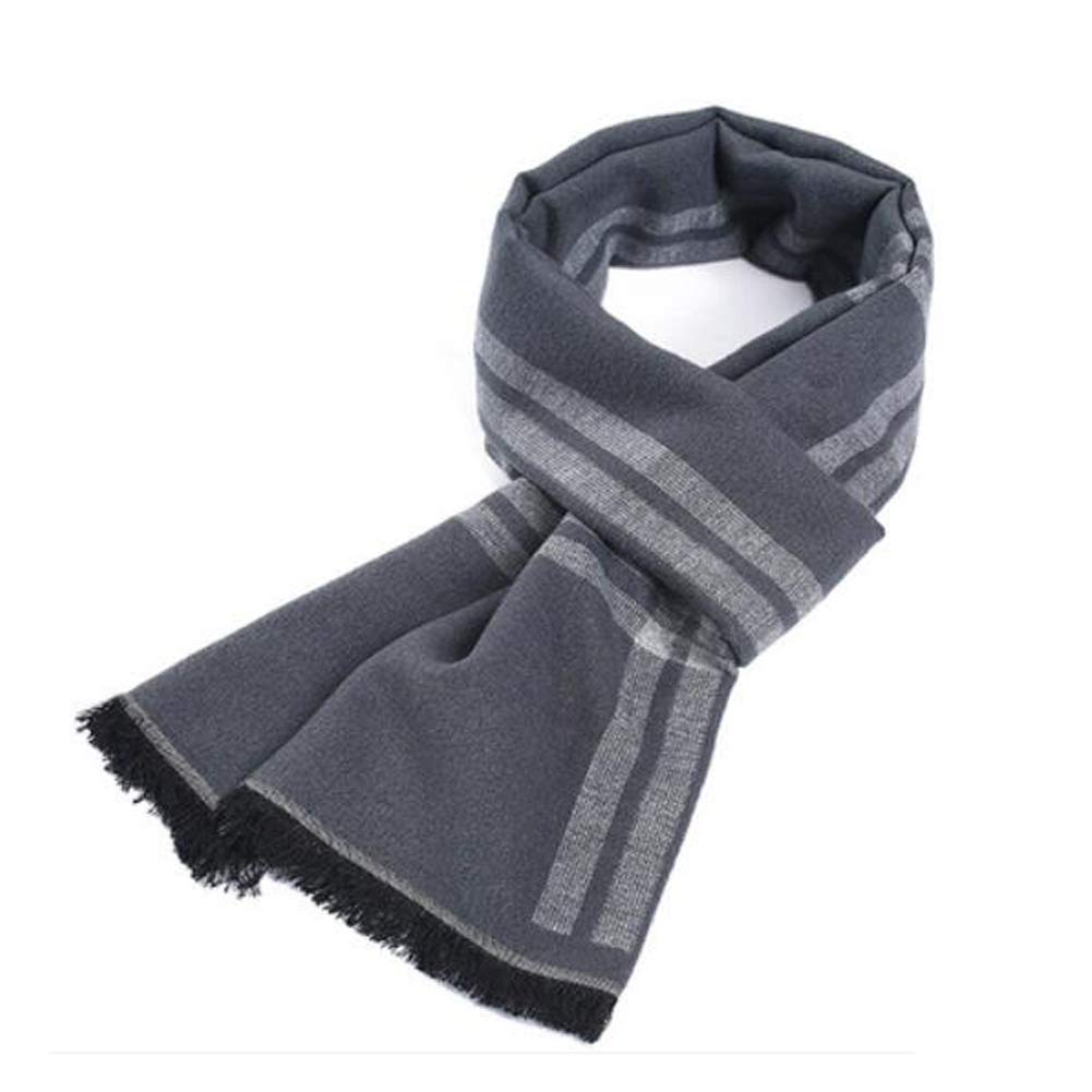 Men's Casual Scarf Winter Warmth Scarf Fashion Knit Scarves Soft Thicken Muffler with Tassels B7