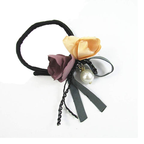 Fashion Yellow Floral Cloth Magic Clip Hair Twist Bun Maker Styling Tools for Hairstyle