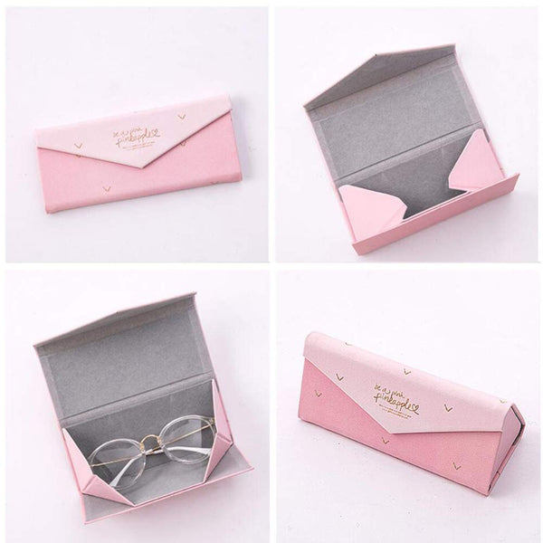 Collapsible Eyeglass Case Magnetic Closure Glasses Case Myopic Glasses Box Carrot and Rabbit