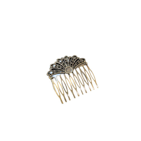 Handmade Retro Bronze Hair Comb Vintage Victoria Style Mini Decorative Comb (Pteris)