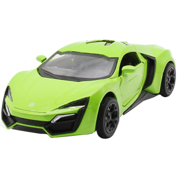 1/36 Lykan Alloyed Car Model Child's Toy Cars with Light and Sound Best Gift, Green