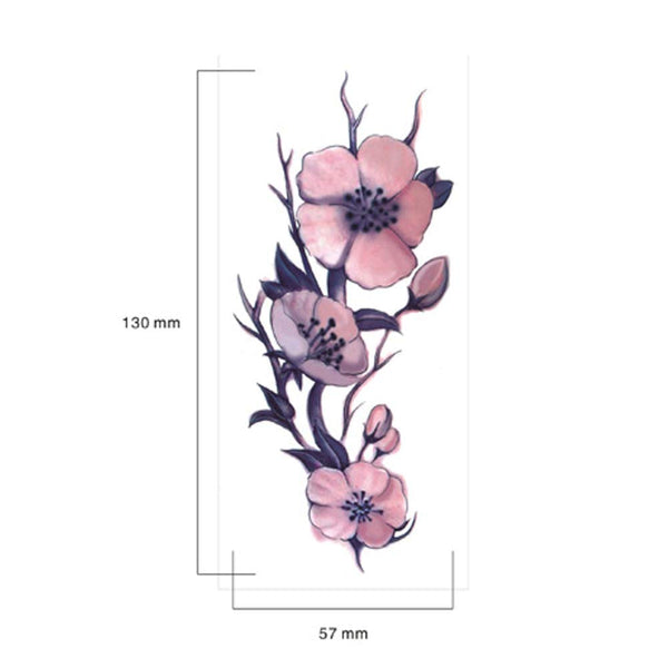 Mini Peach Blossom Tattoo Sticker Waterproof Temporary Fake Tattoos Arm Emulation Tattoo