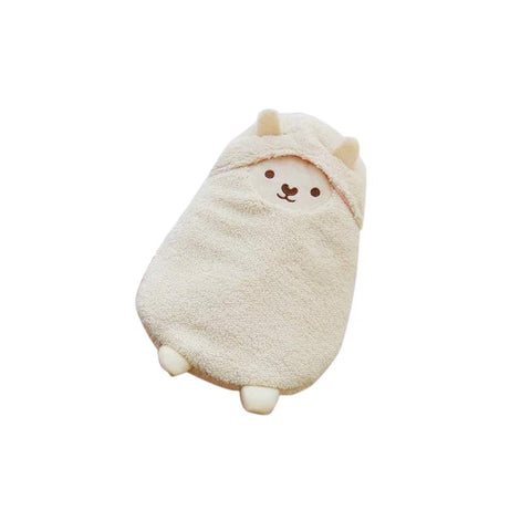 Japanese Style 600 ML Plastic Hot Water Bottle with Washable Cute Alpaca Cover for Kids