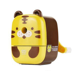 Creative Manual Rotary Pencil Sharpener for School Classroom, Office, Home, Cute Tiger