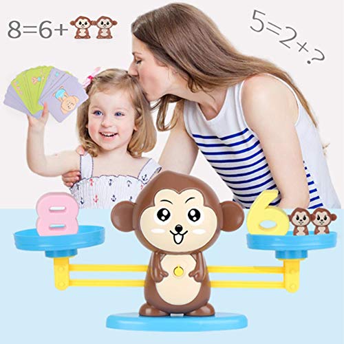 Lanburch Monkey Balance Counting Math Games Montessori Educational Math Counting Games Number Learning Material Fun Gift for Boys and Girls