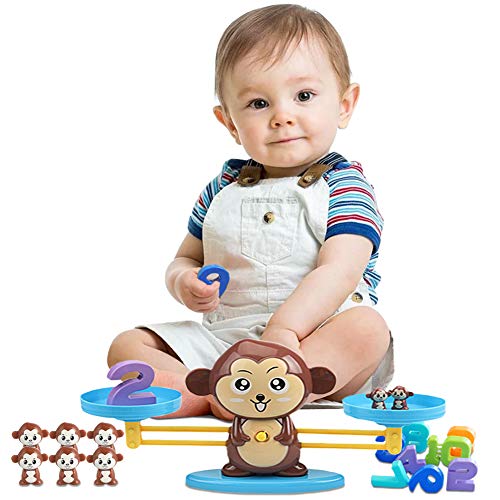 Lanburch Monkey Balance Counting Math Games Montessori Educational Math Counting Games Number Learning Material Fun Gift for Boys and Girls