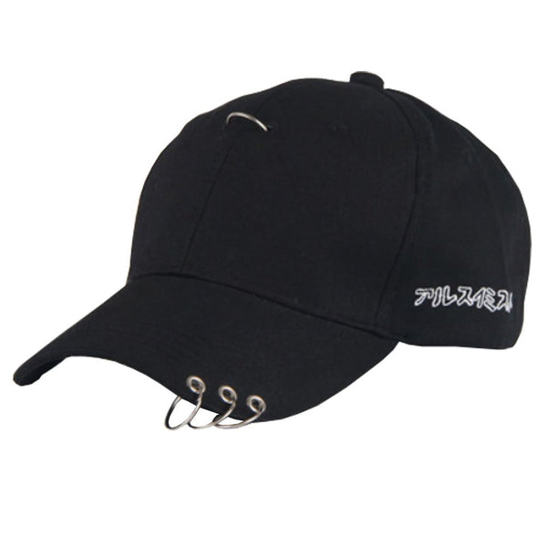 Men Women Adjustable Punk Rock Hip-Hop Hat Cap Fitted Cap Baseball Cap #1