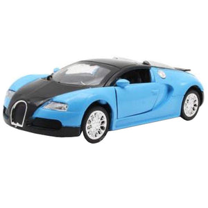 1/36 Bugatti Alloyed Car Model Child's Toy Cars with Light and Sound Best Gift, Blue