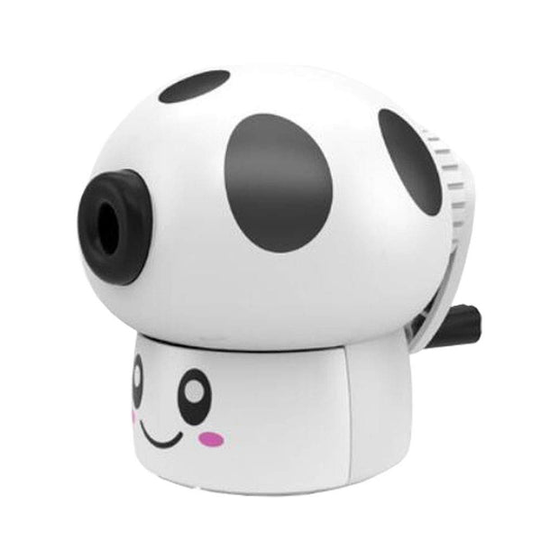 Creative Manual Rotary Pencil Sharpener for School Classroom, Office, Home, Lovely Mushroom White