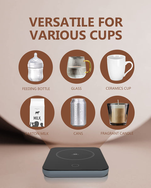 Mug Warmer, Coffee Warmer for Desk Gravity Sensor Auto Switch Coffee Heater Flat Surface Coffee Warmer Continuous Warm Coffee Warmer for Home Office Use Cup Warmer for Coffee Tea Beverage Gift Choice