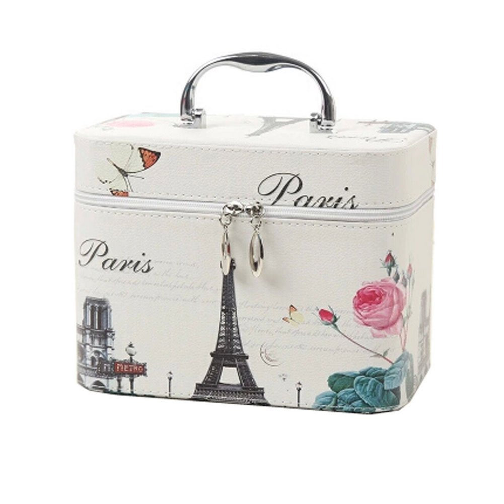 [Romantic Paris] Creative Cosmetic bag Makeup Box Large Capacity Makeup Bags travel Makeup Bags