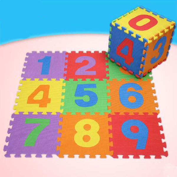 10 PCS of Waterproof Crawling/Puzzle Foam Mats Kids&Baby Foam Play Mats, Numbers