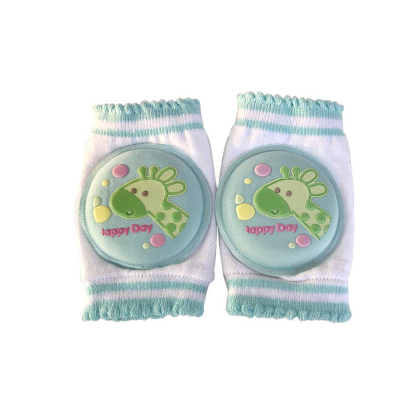 Elastic Knee Pads for Baby Crawling Safety Protector Leg Warmer Knee Braces Green (Giraffe)