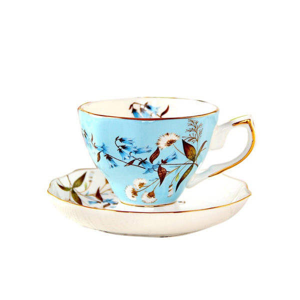 Creative Floral Bone China Coffee Cup Flamingo Afternoon Tea Ceramic Mug Set (Mug+Cup Plate+Spoon)#1