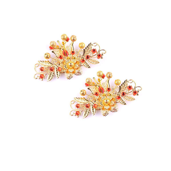 Set Of 2 Chinese Traditional Floral Wedding Exquisite Hair Side Combs