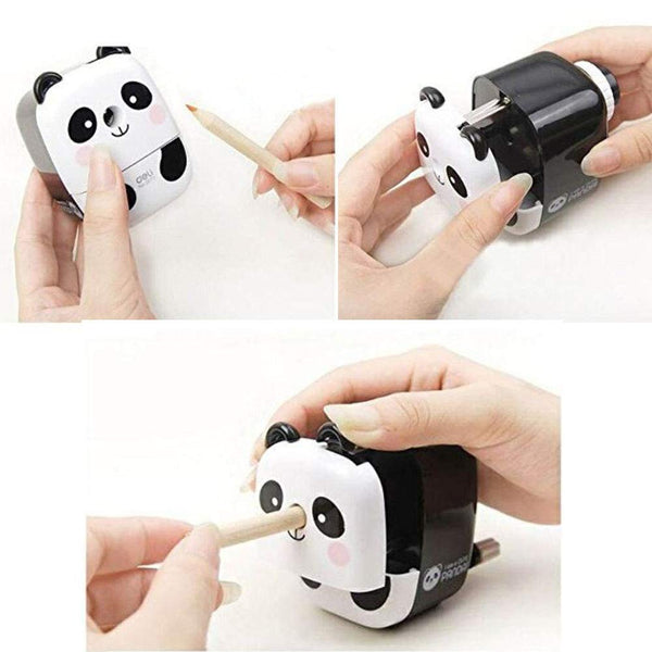 Creative Manual Rotary Pencil Sharpener for School Classroom, Office, Home, Lovely Panda