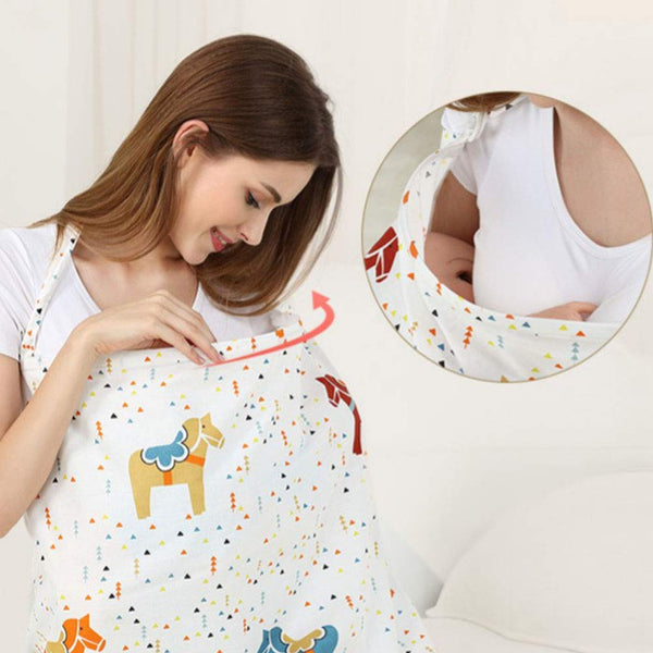 Privacy Breastfeeding Infants Nursing Cover with Sewn in Burp Full Coverage Nursing Apron, Trojan Horse