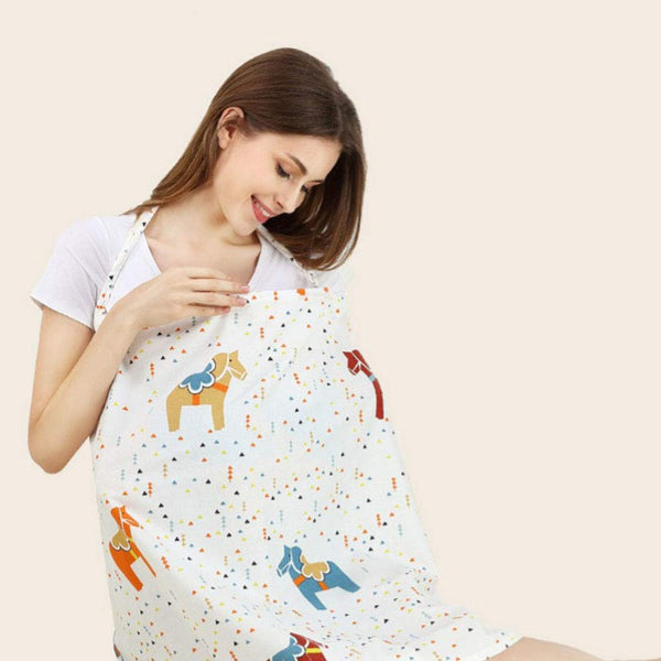 Privacy Breastfeeding Infants Nursing Cover with Sewn in Burp Full Coverage Nursing Apron, Trojan Horse