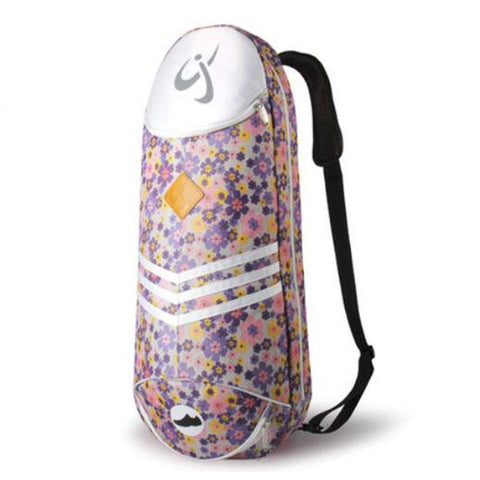 Waterproof Badminton Racket Bag,Tennis Racquet Bag,Single Shoulder Racket Bag, Purple Flowers