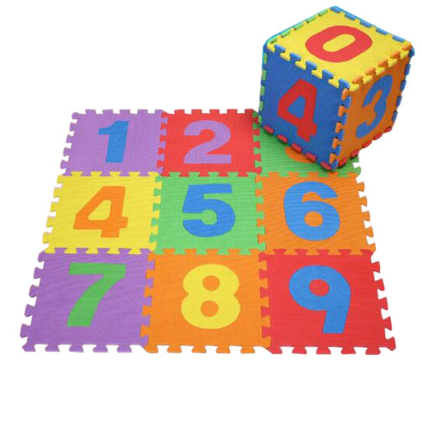 10 PCS of Waterproof Crawling/Puzzle Foam Mats Kids&Baby Foam Play Mats, Numbers