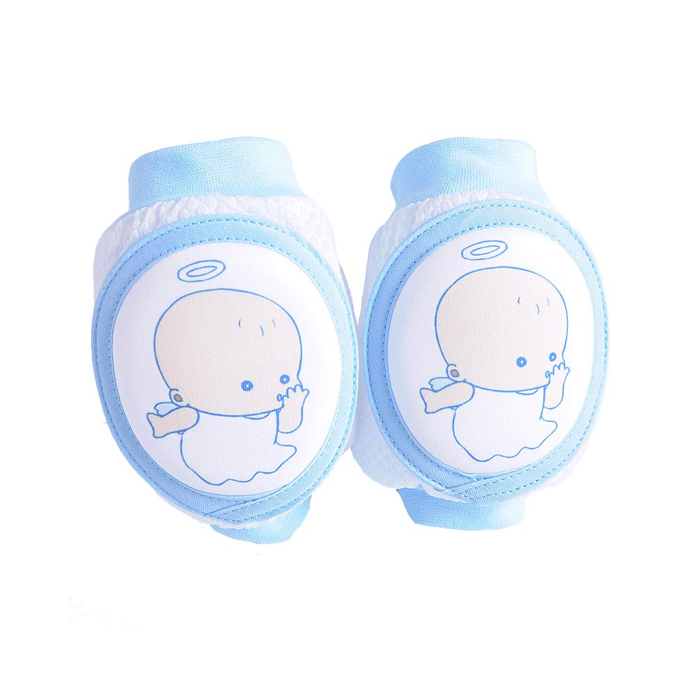 Elastic Unisex Baby Crawling Knee Pads Breathable Safety Protector Blue Angel Non Skid Knee Braces