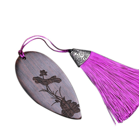 Creative Classical Rosewood Bookmarks Chinese Style Wood Gifts Chrysanthemum