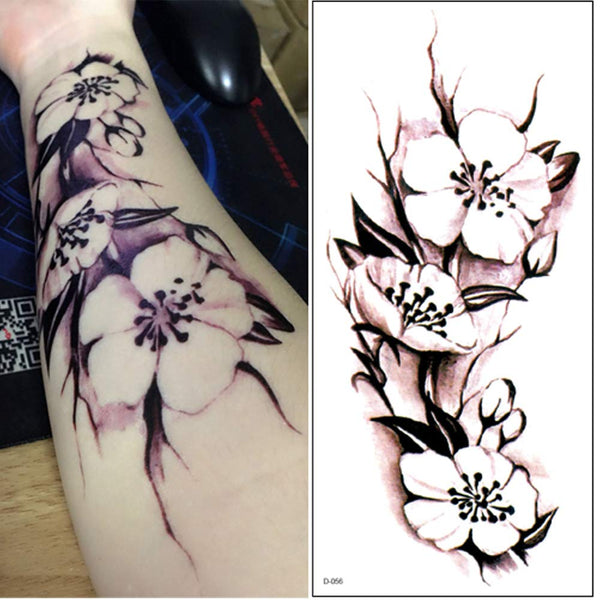 Peach Blossom Tattoo Sticker Waterproof Temporary Fake Tattoos Arm Emulation Tattoo