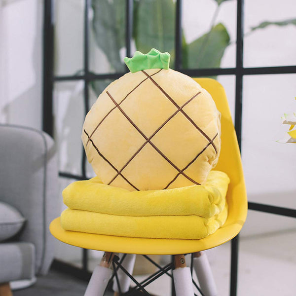 Creative Dual Purpose Pillow Flannel Blanket Within Cartoon Pineapple Pillow Sofa Cushion Plush Toy