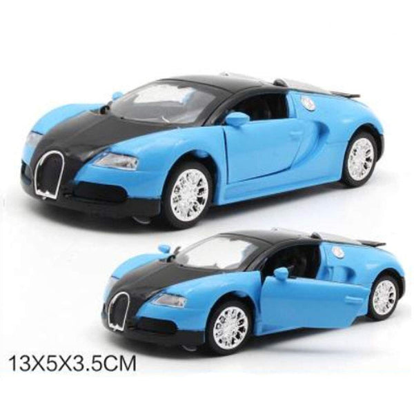 1/36 Bugatti Alloyed Car Model Child's Toy Cars with Light and Sound Best Gift, Blue