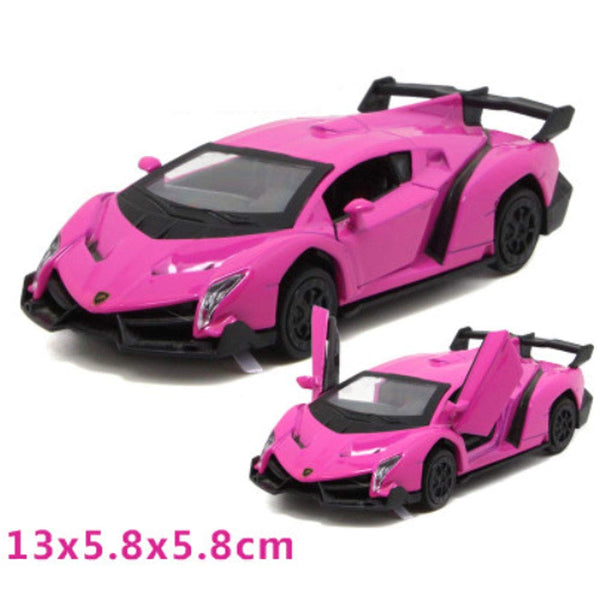 1/36 Veneno Alloyed Car Model Child's Toy Cars with Light and Sound Best Gift, Purple