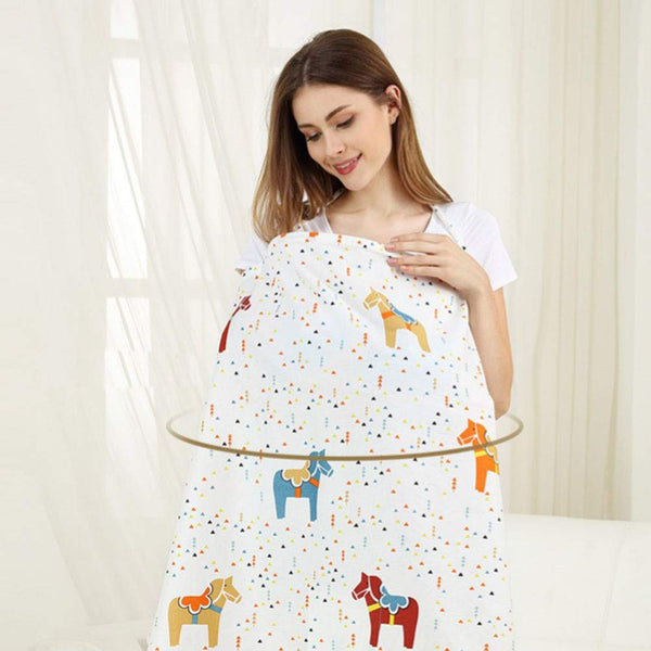 Privacy Breastfeeding Infants Nursing Cover with Sewn in Burp Full Coverage Nursing Apron, Trojan Horse