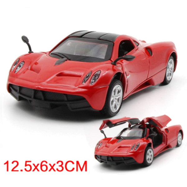 1/36 Pagani Zonda Alloyed Car Model Child's Toy Cars with Light and Sound Best Gift, Red