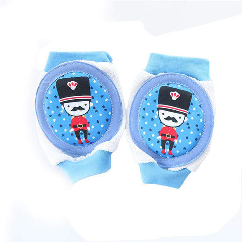 Elastic Unisex Baby Crawling Knee Pads Breathable Safety Protector Non Skid Knee Braces Blue (Soldiers)