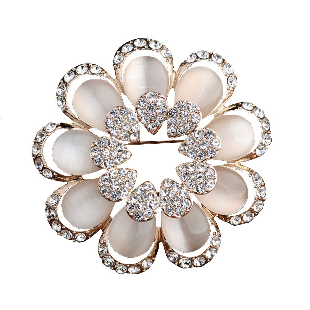 Shining Brooch Pin for Women Brides Elegant Pin Brooches #C