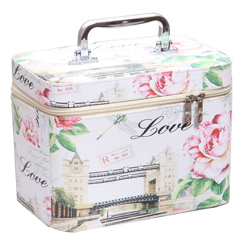 Multication Cosmetic Bags Portable Large Capacity Travel Bag Fashion Floral Toiletries Bag Organizer