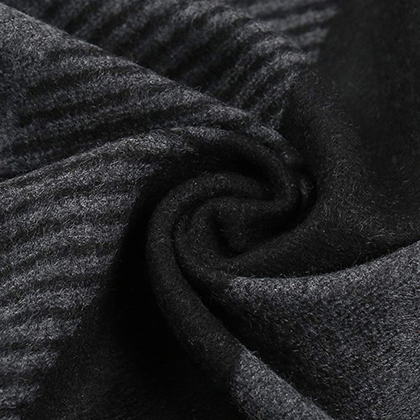 Men's Casual Scarf Winter Warmth Scarf Fashion Knit Scarves Soft Thicken Muffler with Tassels B5