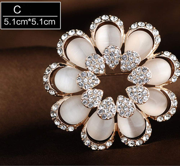 Shining Brooch Pin for Women Brides Elegant Pin Brooches #C