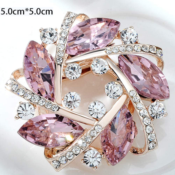 Shining Brooch Pin for Women Brides Elegant Pin Brooches Purple #K