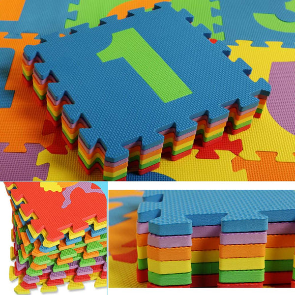 10 PCS of Waterproof Crawling/Puzzle Foam Mats Kids&Baby Foam Play Mats, Numbers